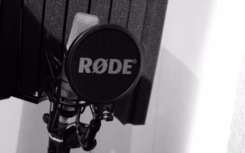 Studio condenser microphone with pop filter for vocals. Photo Tim Sheerman-Chase, CC BY 2.0