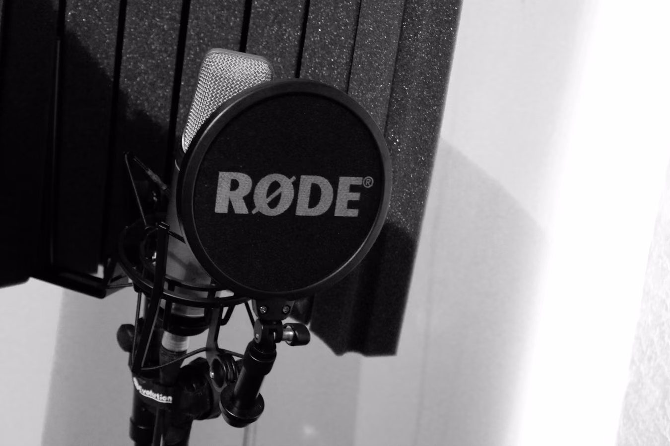 Studio condenser microphone with pop filter for vocals. Photo Tim Sheerman-Chase, CC BY 2.0